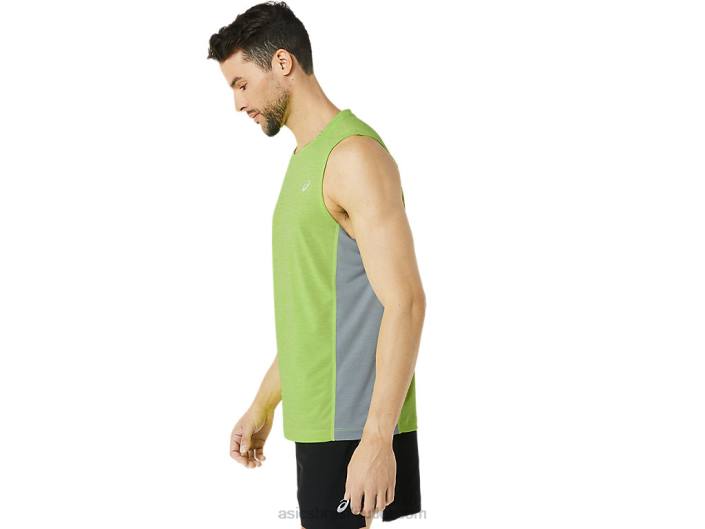 tanque muscular train sana masculino 462T43 raspas de lima/rocha de folha Asics