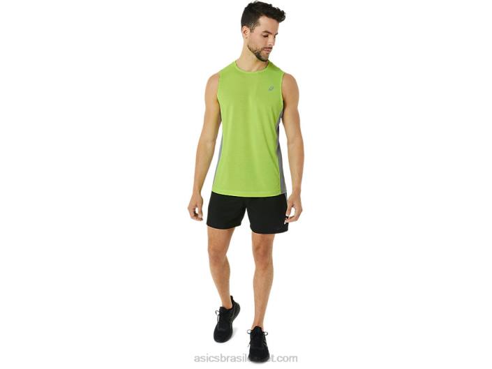 tanque muscular train sana masculino 462T43 raspas de lima/rocha de folha Asics