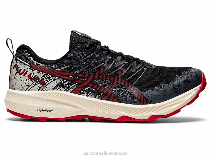 fuji lite 2 462T1661 preto/vermelho elétrico Asics