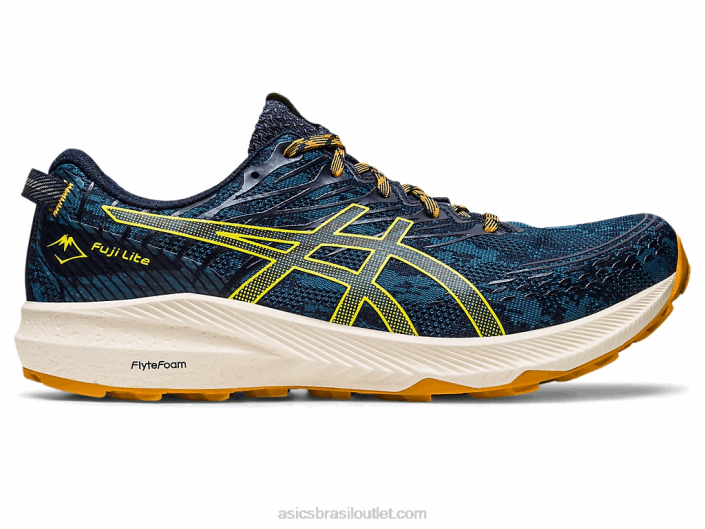 fuji lite 3 462T624 tinta azul-petróleo/amarelo dourado Asics