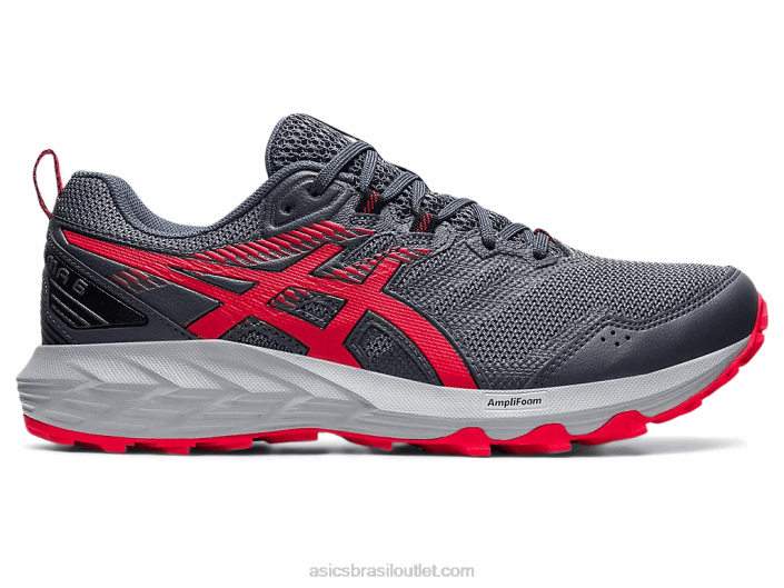 gel-sonoma 6 462T1777 transportadora cinza/vermelho elétrico Asics