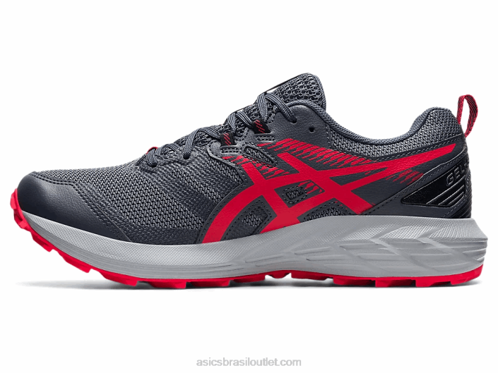 gel-sonoma 6 462T1777 transportadora cinza/vermelho elétrico Asics