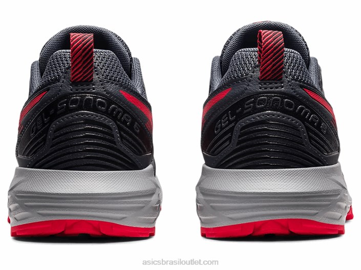 gel-sonoma 6 462T1777 transportadora cinza/vermelho elétrico Asics