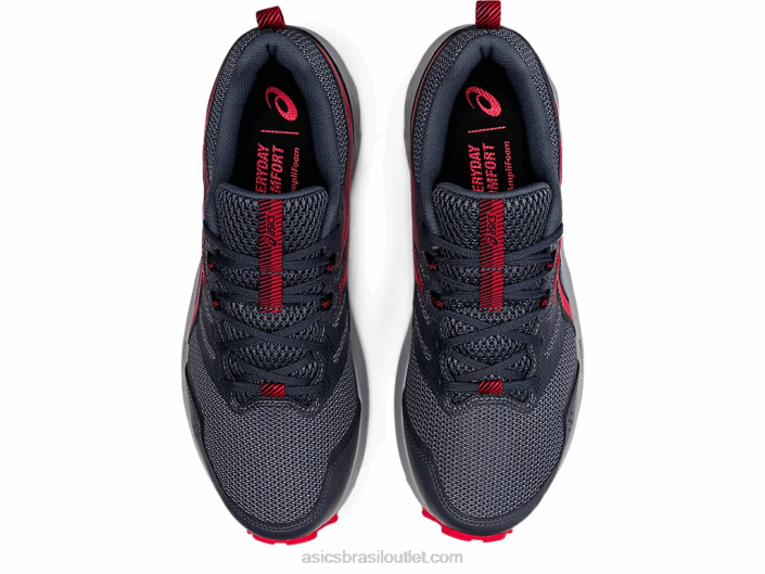 gel-sonoma 6 462T1777 transportadora cinza/vermelho elétrico Asics