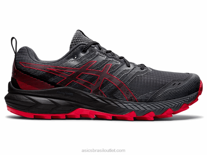 gel-trabuco 9 462T670 transportadora cinza/vermelho elétrico Asics