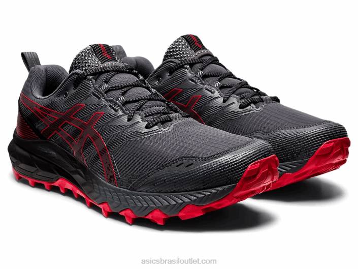 gel-trabuco 9 462T670 transportadora cinza/vermelho elétrico Asics