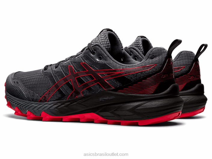 gel-trabuco 9 462T670 transportadora cinza/vermelho elétrico Asics
