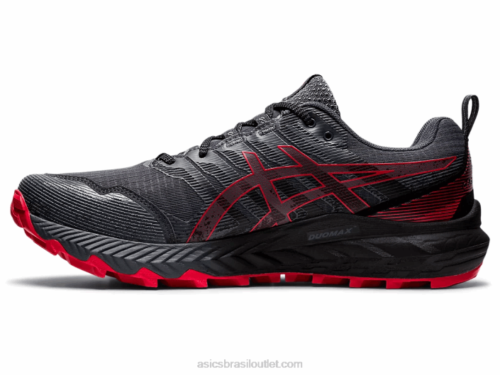 gel-trabuco 9 462T670 transportadora cinza/vermelho elétrico Asics