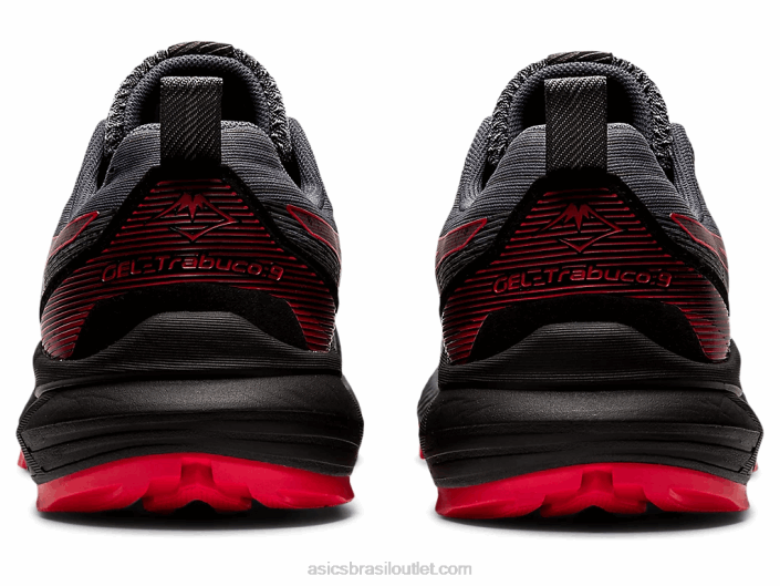 gel-trabuco 9 462T670 transportadora cinza/vermelho elétrico Asics