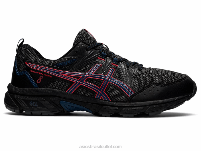 gel-venture 8 462T1488 preto/vermelho ardente Asics