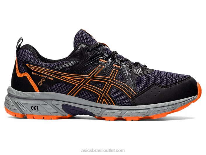 gel-venture 8 462T1490 preto/laranja chocante Asics