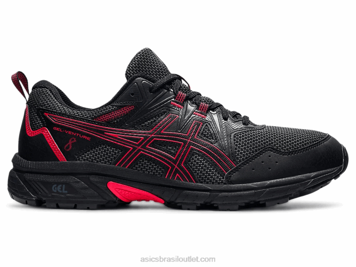 gel-venture 8 462T1621 preto/vermelho elétrico Asics