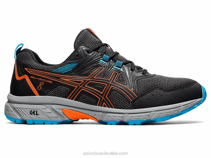 gel-venture 8 462T1898 preto/calêndula laranja Asics
