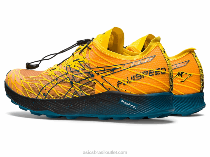 velocidade fuji 462T636 amarelo dourado/tinta azul-petróleo Asics