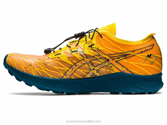 velocidade fuji 462T636 amarelo dourado/tinta azul-petróleo Asics