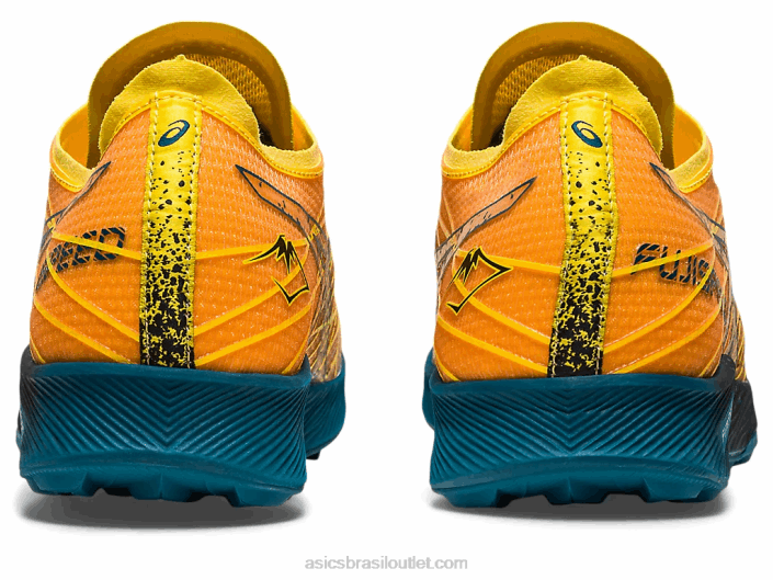velocidade fuji 462T636 amarelo dourado/tinta azul-petróleo Asics