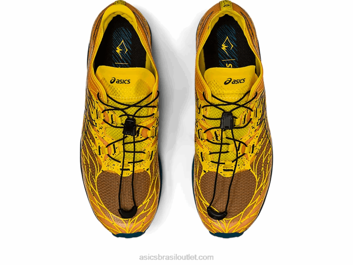 velocidade fuji 462T636 amarelo dourado/tinta azul-petróleo Asics