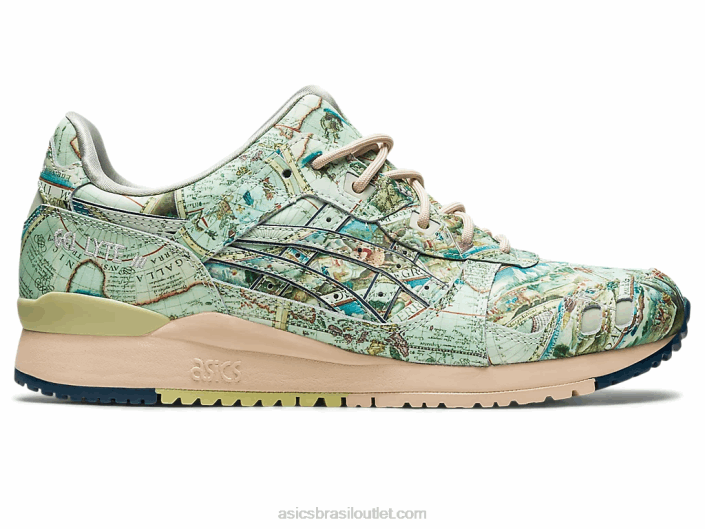 atmos x gel-lyte iii og 462T570 verde gelo/azul meia-noite Asics