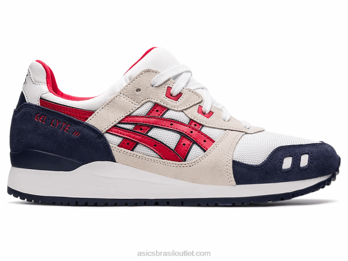 gel-lyte iii og 462T1903 branco/vermelho clássico Asics