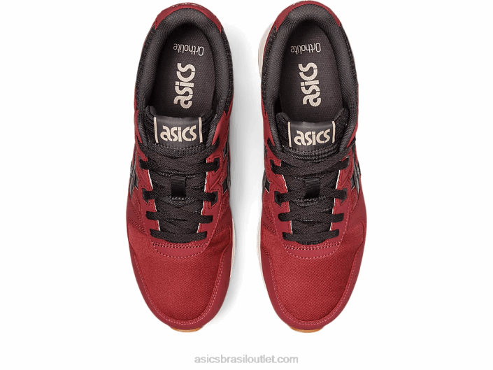 lyte clássico 462T732 peito vermelho/cinza obsidiana Asics