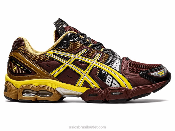 ub3-s gel nimbus 9 462T1252 passas ao rum/brilho verde Asics