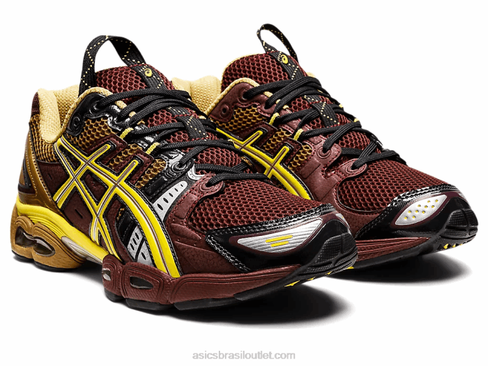 ub3-s gel nimbus 9 462T1252 passas ao rum/brilho verde Asics