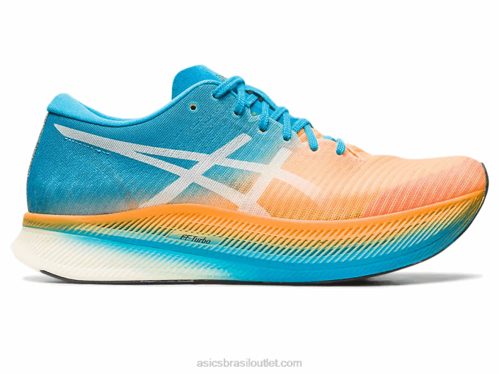 céu de metavelocidade 462T281 laranja pop/ilha azul Asics