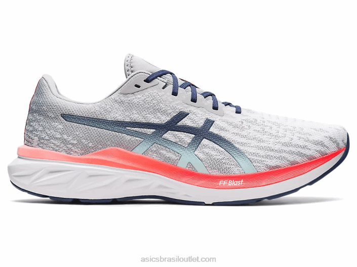 dinablast 2 462T1441 cinza glaciar/azul trovão Asics