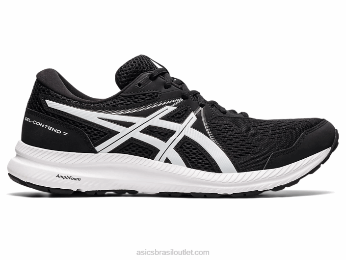 gel contend 7 extra largo 462T1948 Preto branco Asics