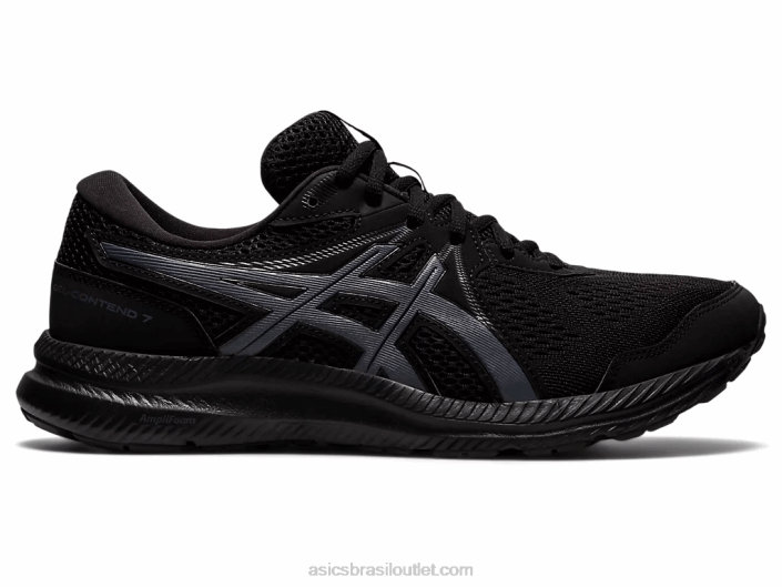 gel contend 7 extra largo 462T1960 preto/cinza portador Asics