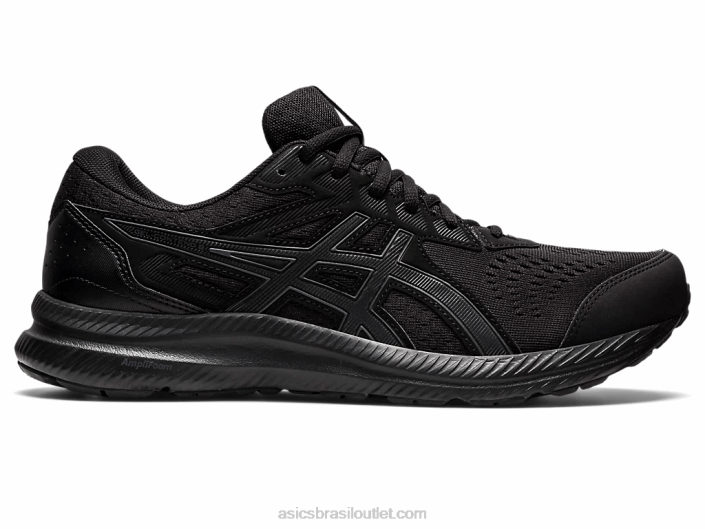 gel contend 8 extra largo 462T713 preto/cinza portador Asics