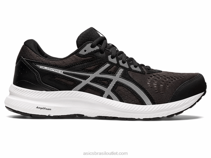 gel contend 8 extra largo 462T715 Preto branco Asics