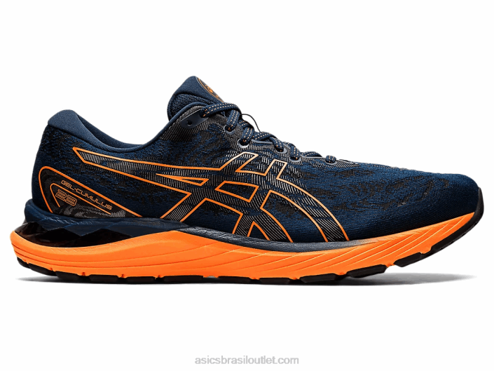 gel-cumulus 23 462T1590 azul francês/laranja chocante Asics