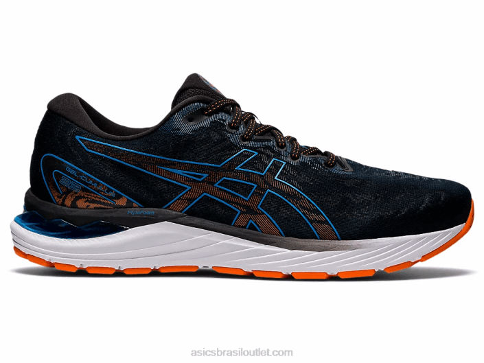 gel-cumulus 23 462T1887 preto/azul renascido Asics