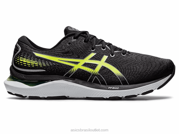 gel-cumulus 24 462T1316 preto/verde perigoso Asics