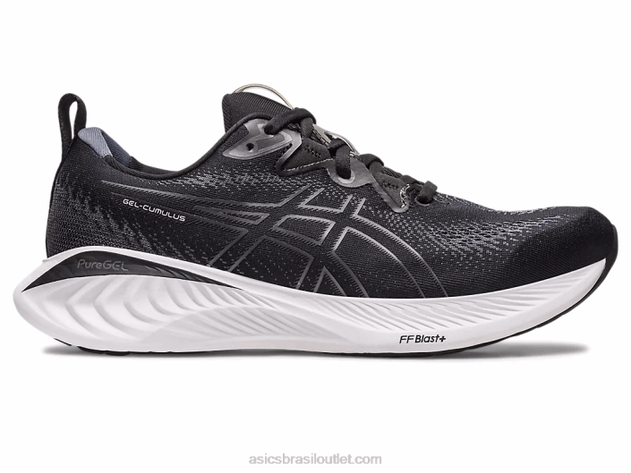 gel cumulus 25 extra largo 462T100 preto/cinza portador Asics
