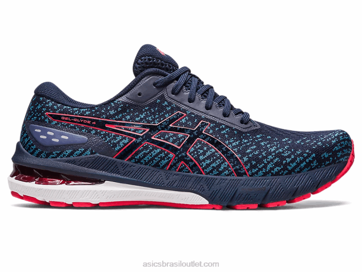 gel-glyde 4 462T285 meia-noite/vermelho elétrico Asics