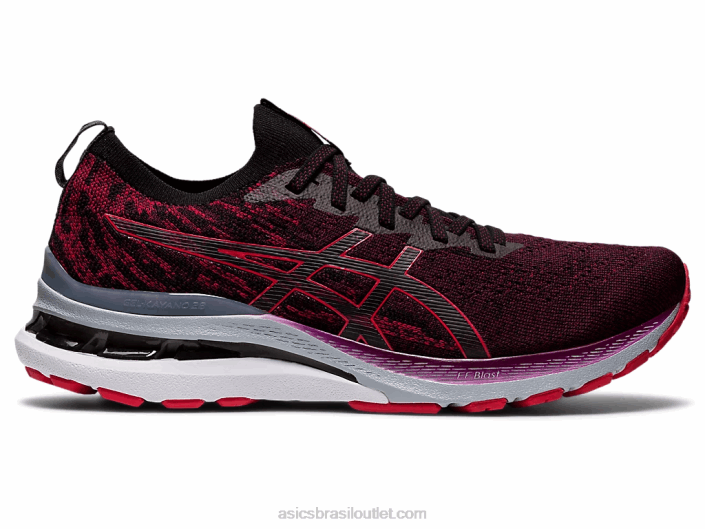 gel kayano 28 mk 462T1623 Marte profundo/vermelho elétrico Asics