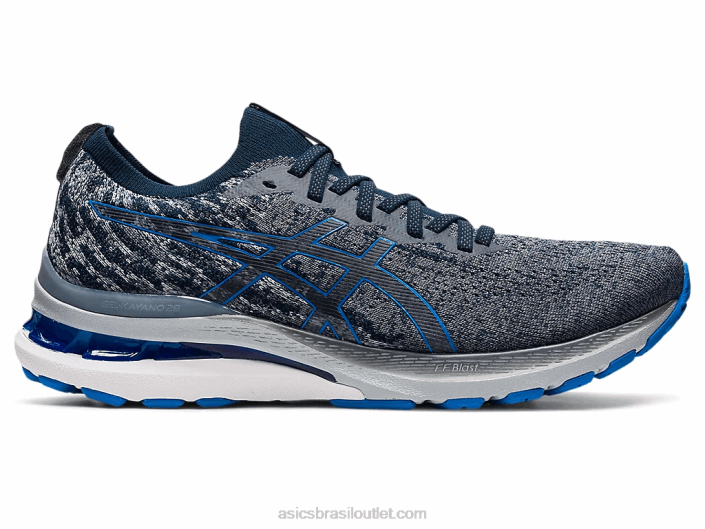 gel kayano 28 mk 462T1642 cinza transportadora/azul elétrico Asics
