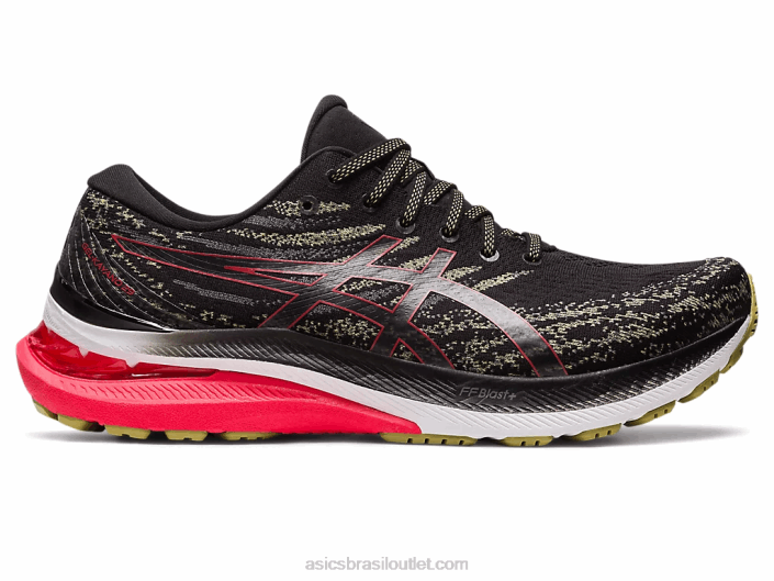 gel-kayano 29 462T431 preto/vermelho elétrico Asics