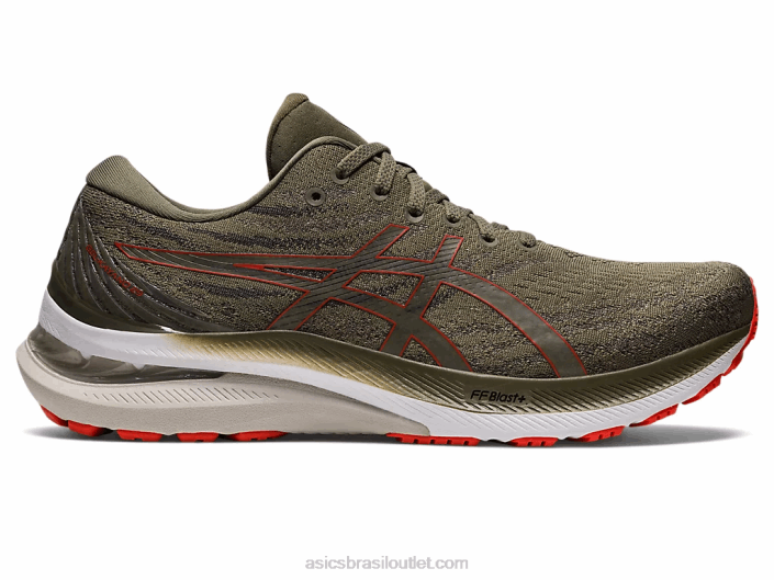 gel-kayano 29 462T945 manto verde/tomate cereja Asics
