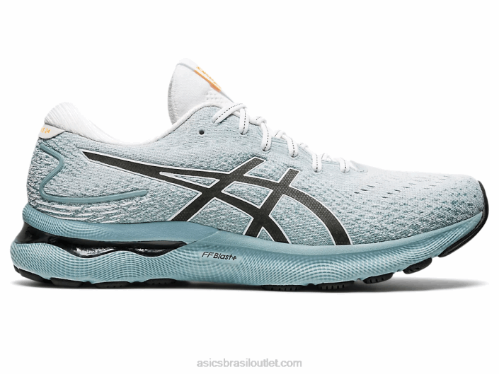gel nimbus 24 462T1023 aço claro/branco Asics