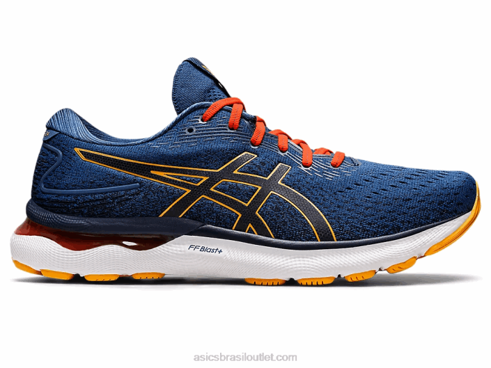 gel nimbus 24 462T1197 azul meia-noite/cítrico Asics