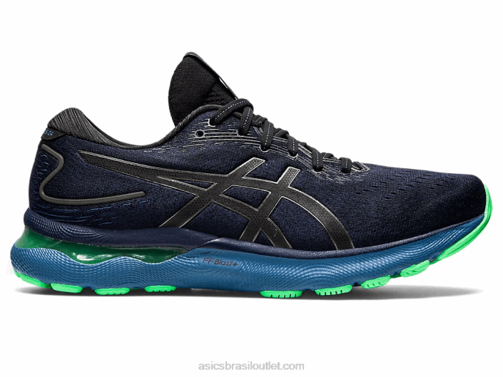 gel nimbus 24 462T663 preto/metálico Asics