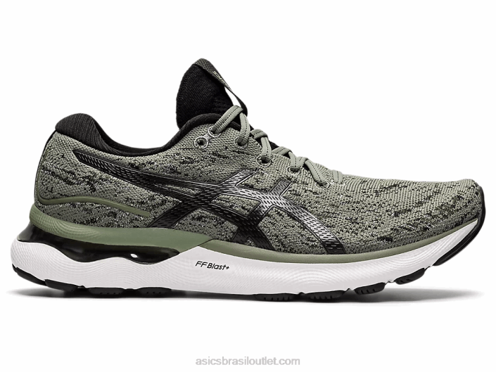 gel nimbus 24 mk 462T1205 líquen verde/preto Asics