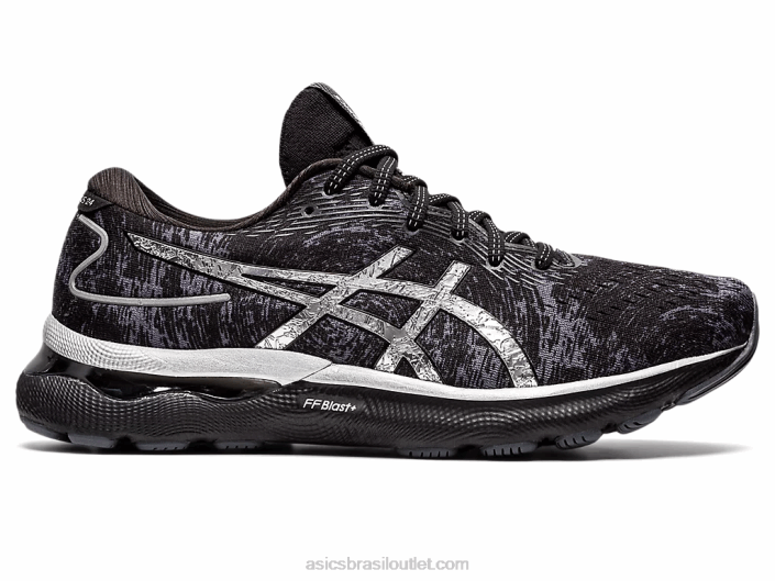 gel nimbus 24 platinum 462T1525 cinza transportadora/prata pura Asics