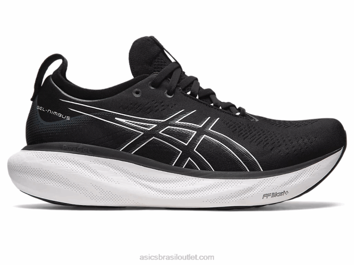 gel nimbus 25 extra largo 462T165 preto/prata pura Asics