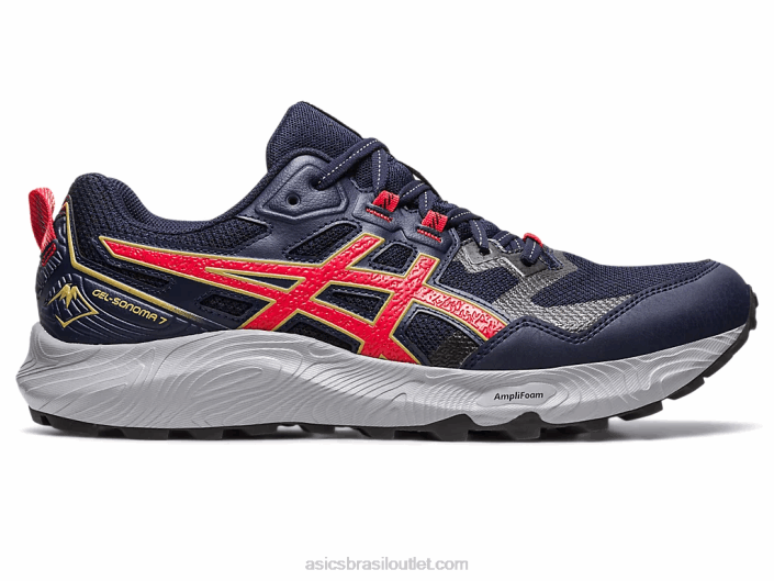 gel-sonoma 7 462T116 meia-noite/vermelho elétrico Asics