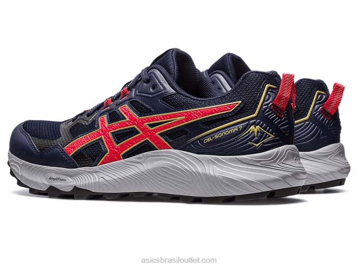 gel-sonoma 7 462T116 meia-noite/vermelho elétrico Asics