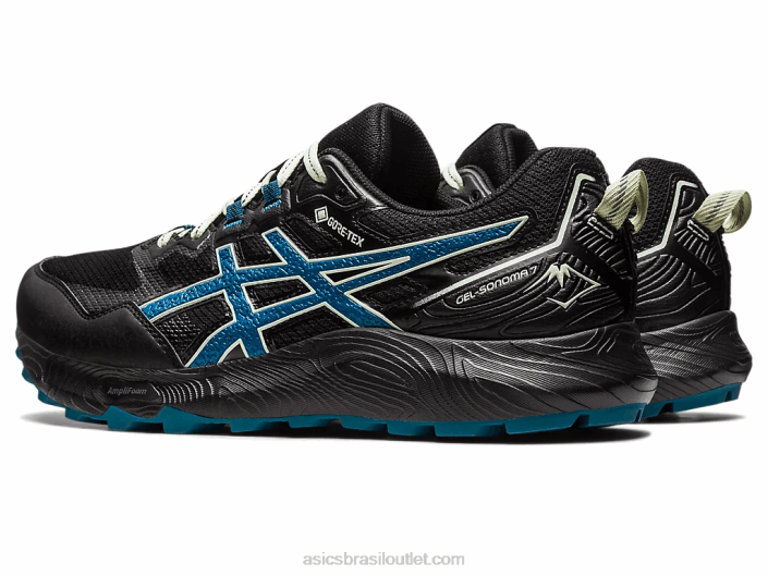 gel-sonoma 7 gtx 462T244 preto/tinta azul-petróleo Asics